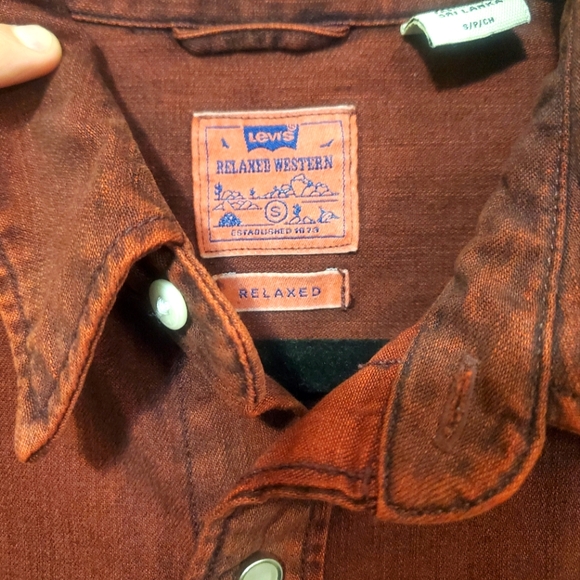 Levi's Western Pearl Snap Jacket Nirvana Print Upcycle - Picture 7 of 16